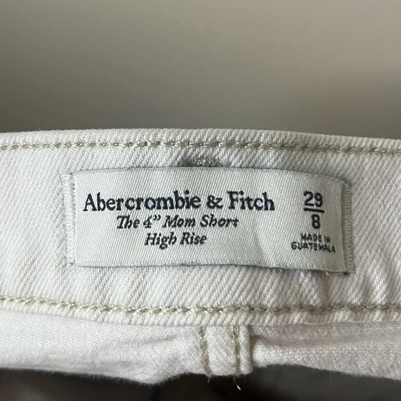 A+F The 4” Mom Short High Rise Off White Denim Shorts - Picture 11 of 12